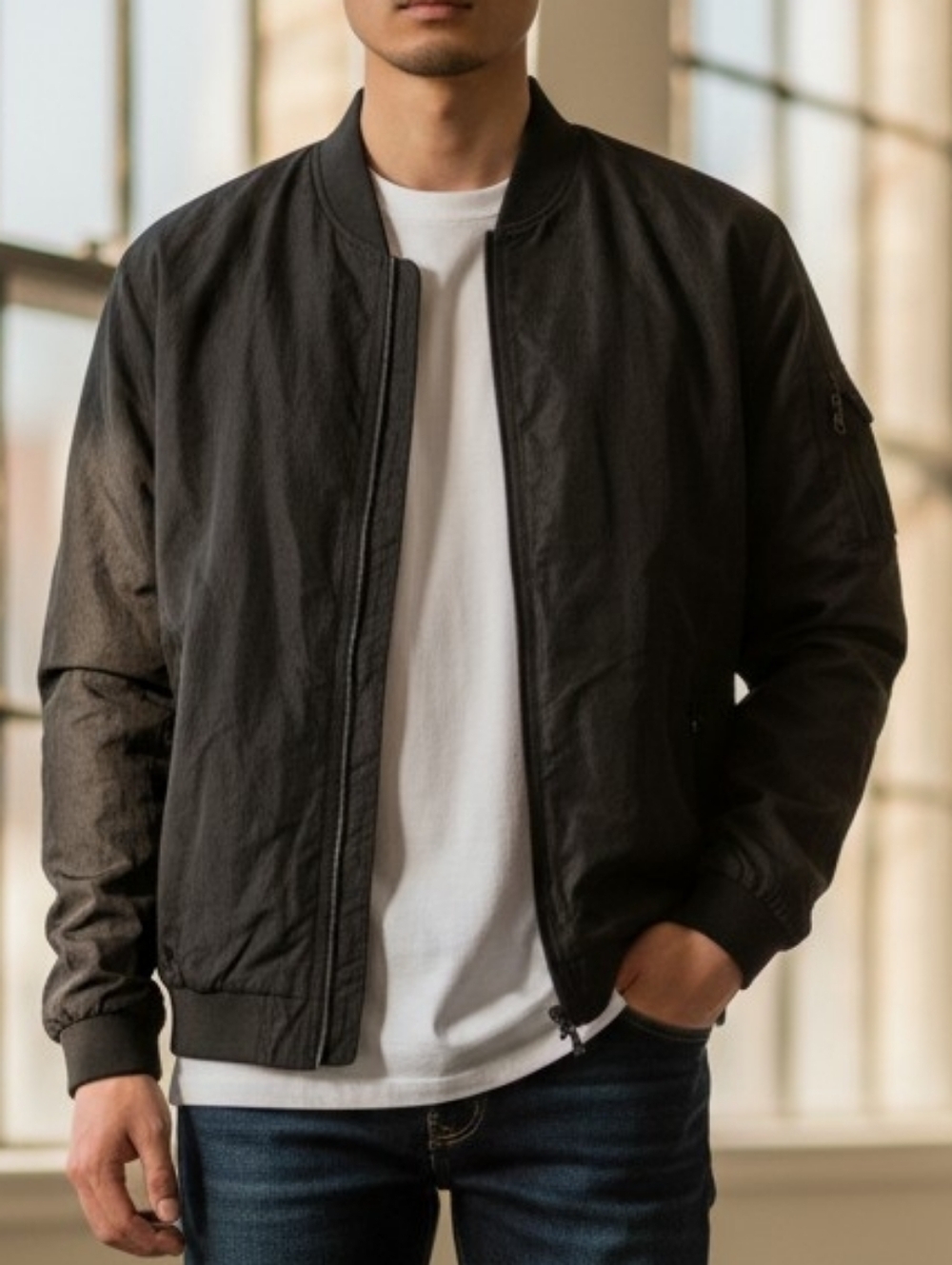 GOPUNE Men's Fashion Lightweight Regular Fit Bomber Jacket With Pockets